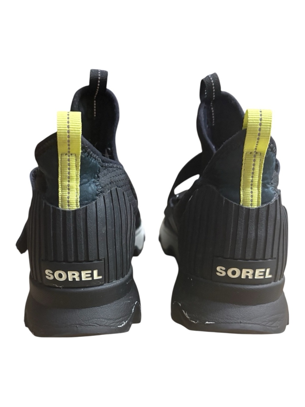 SOREL Kinetic Sneak Slip-On Sneakers with Strap Detail in Black/Yellow Size 7 - Picture 6 of 9